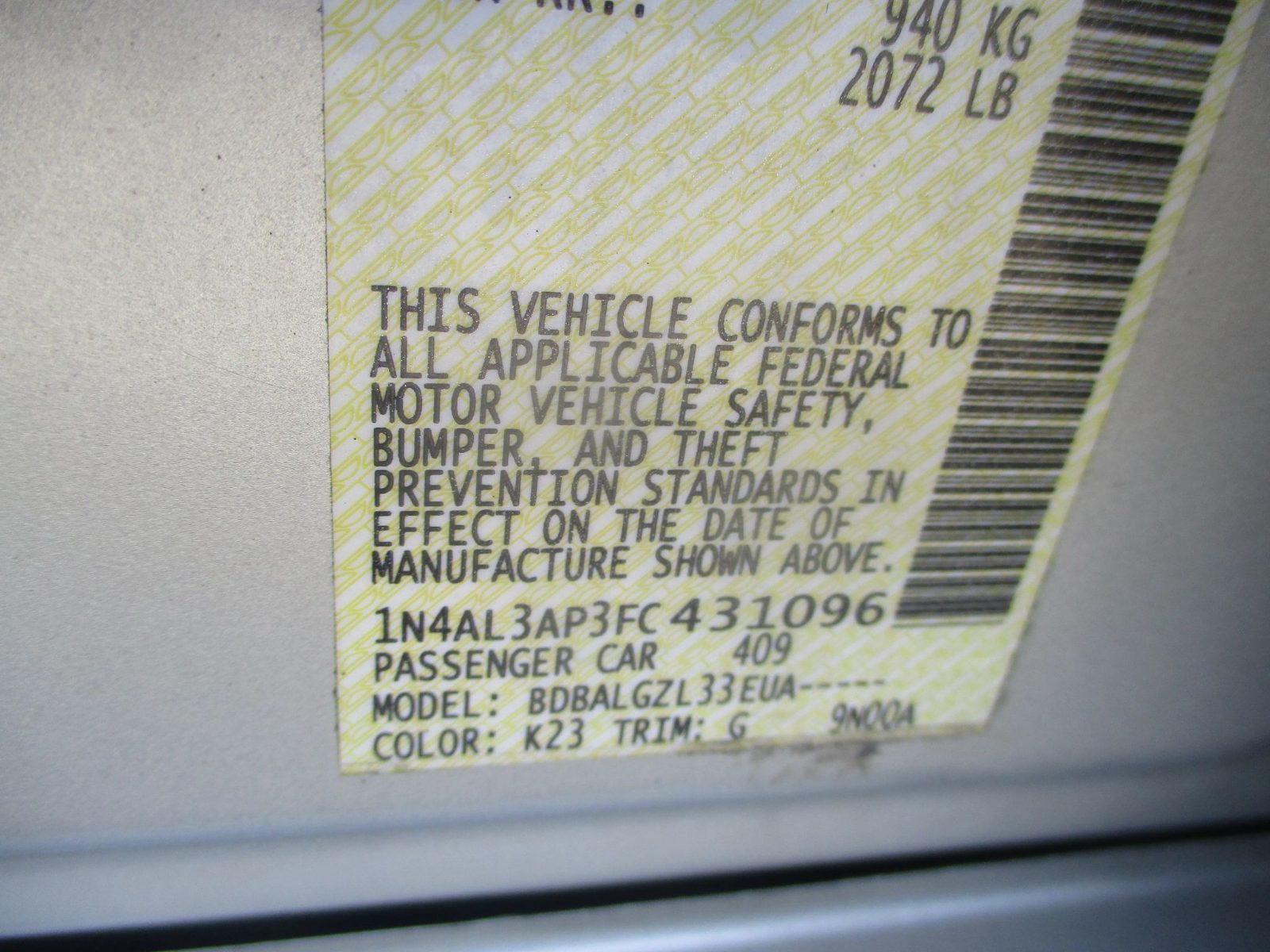 2015 Nissan Altima photo 8